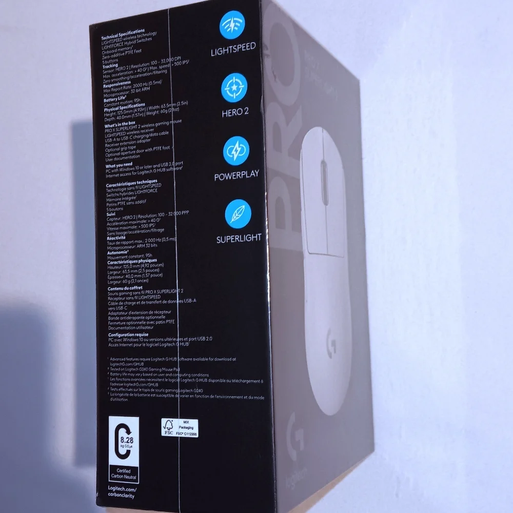 Logitech G Pro X Superlight 2 Wireless Gaming Mouse